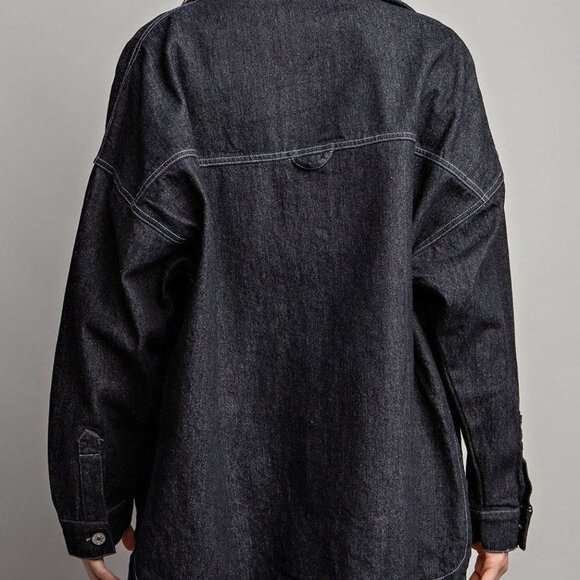 NWT Mineral Washed Denim Jean Jacket - Picture 6 of 7